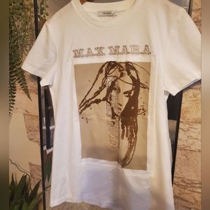 Max Mara Darling cotton t-shirt with print NWT size S